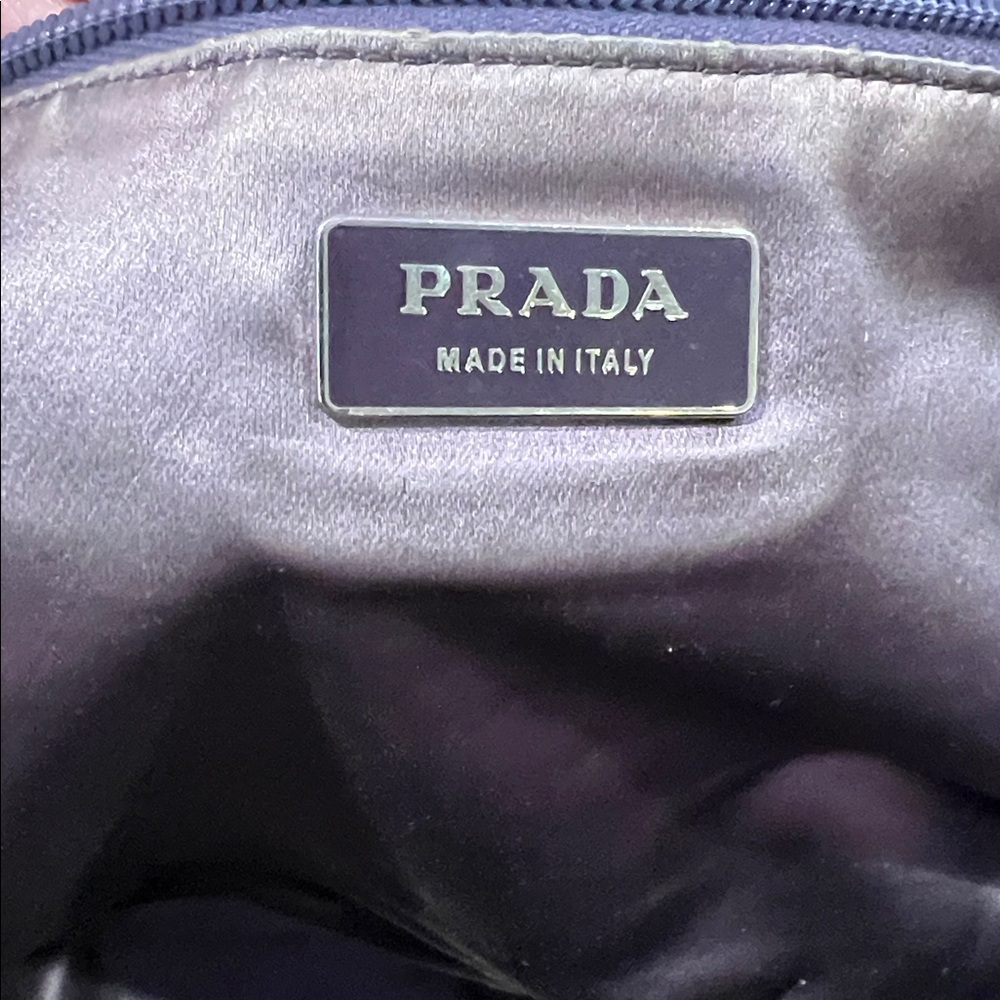 Prada Beige Canvas Satchel with Purple Leather Trim - Picture 16 of 16